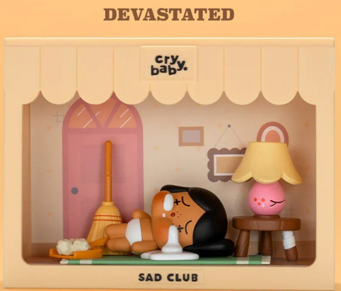 Devastated - Cry Baby Sad Club Series Scene Set by Pop Mart - 2
