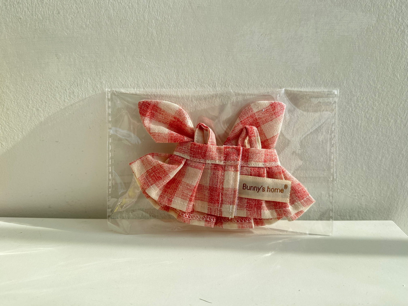 Bowtie Pink Flannel Dress Outfit - Labubu Clothes  - 2