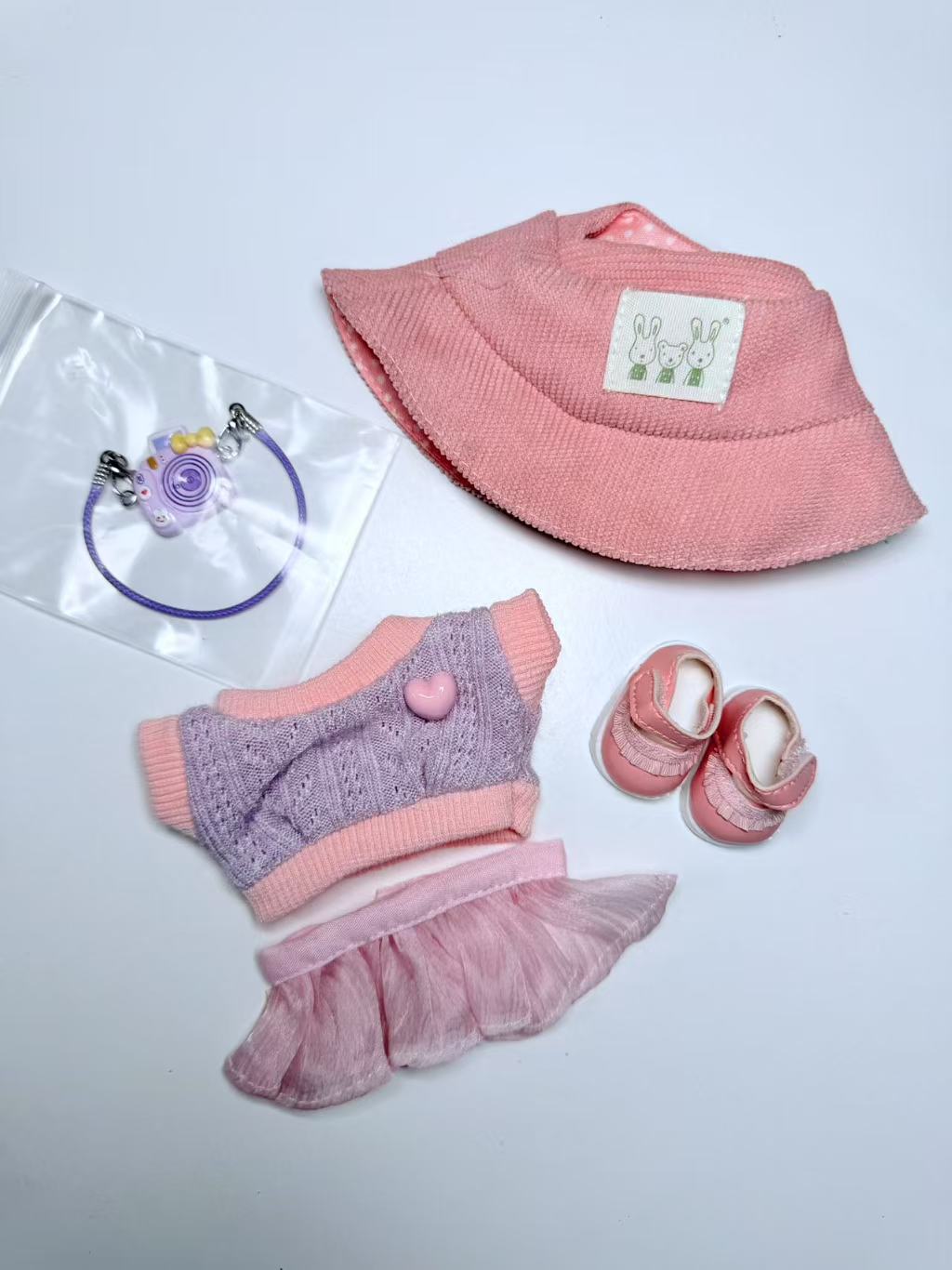 Purple Knited Sweater Full Set - Labubu Clothes for Have A Seat - 2