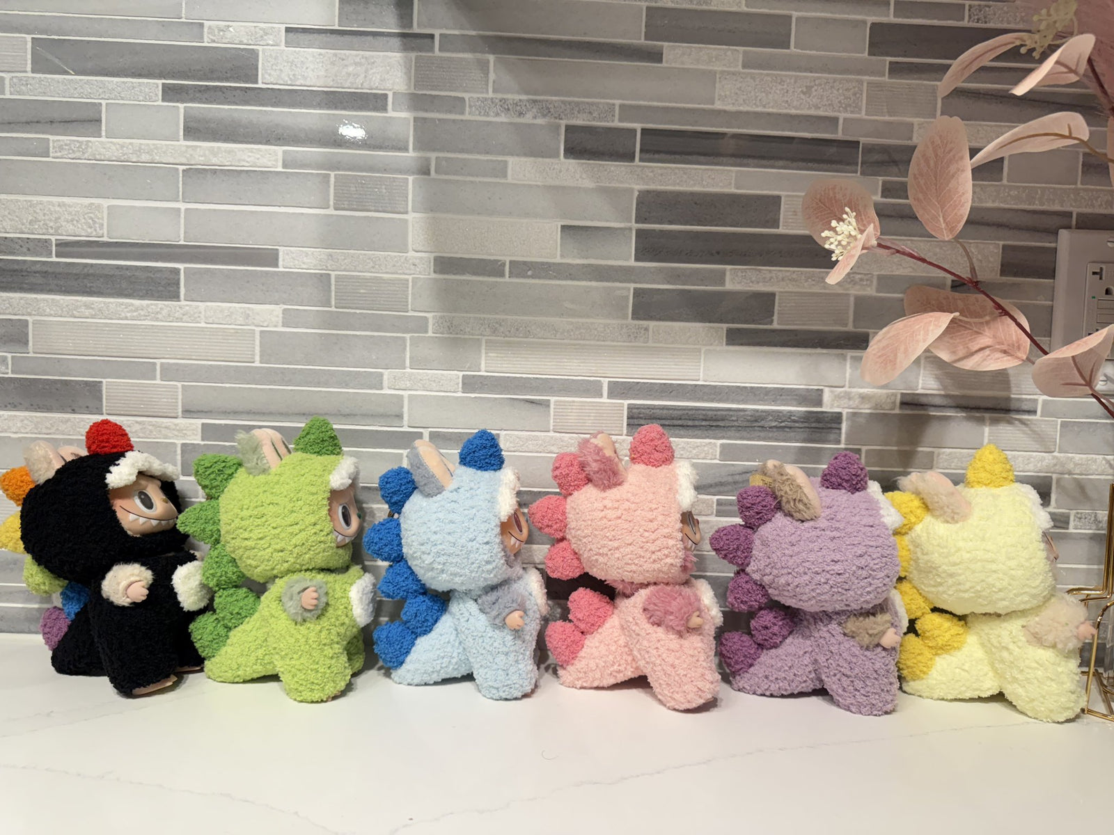 Crochet Yellow Dino - Labubu Clothes For Exciting Macaron - 3