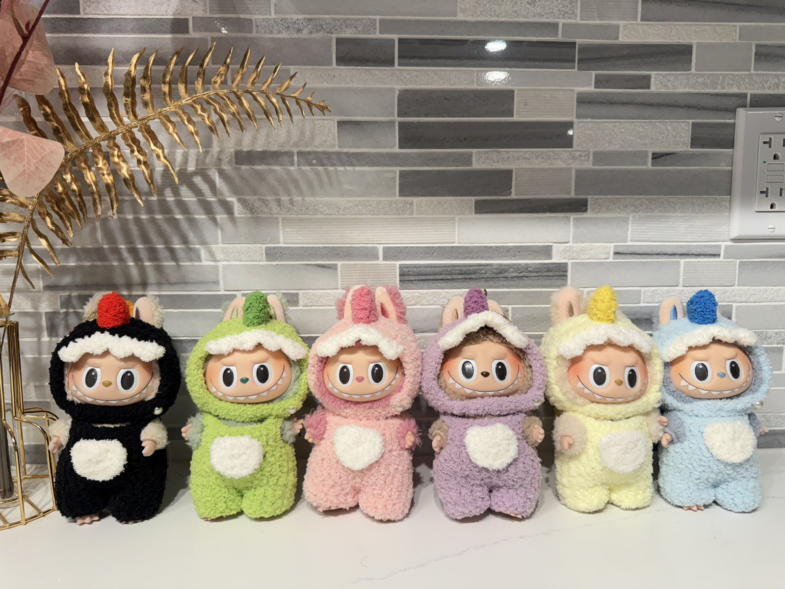 Crochet Green Dino - Labubu Clothes For Exciting Macaron - 2