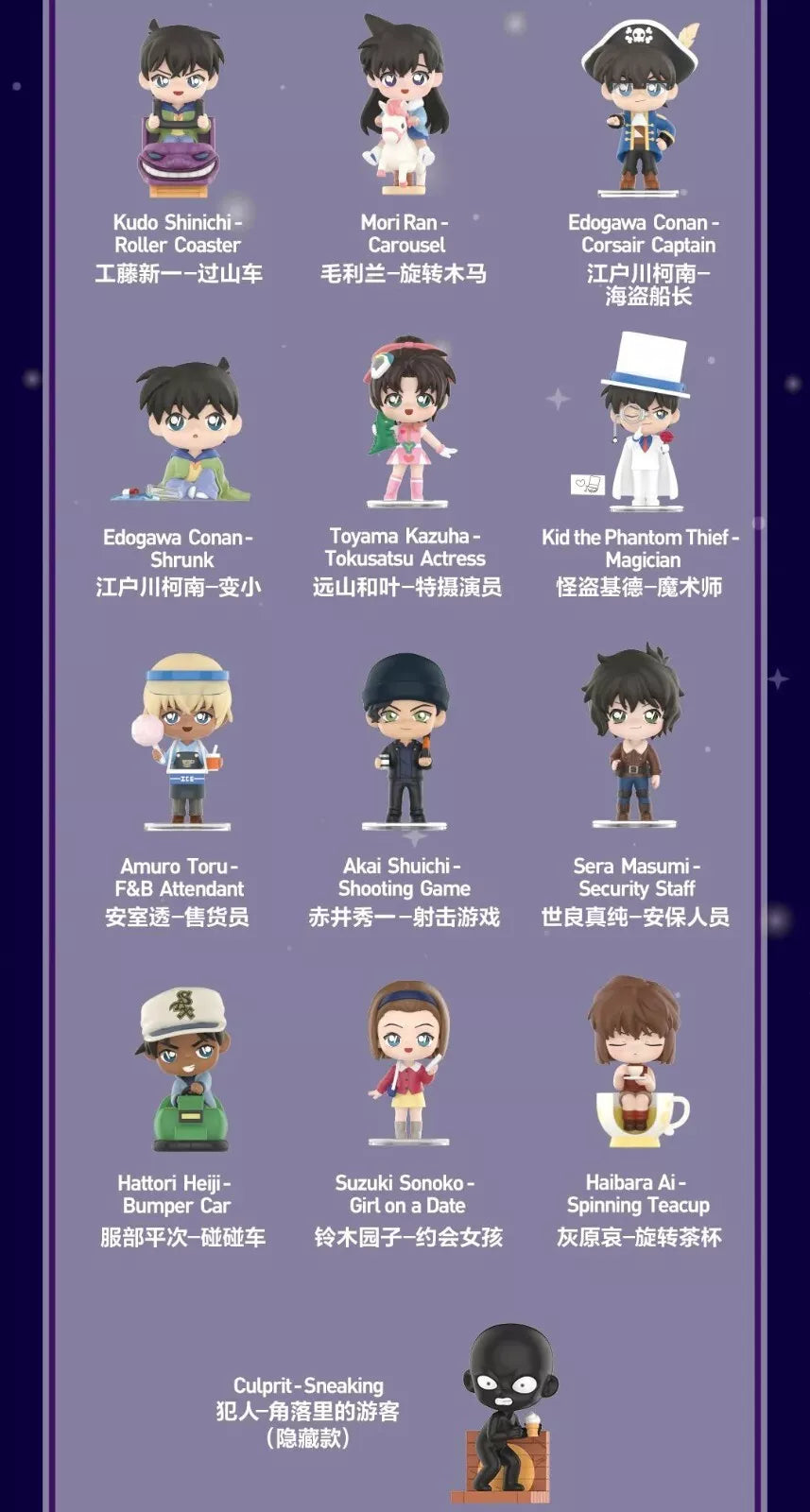 Detective Conan Carnival Series Figures by POP MART