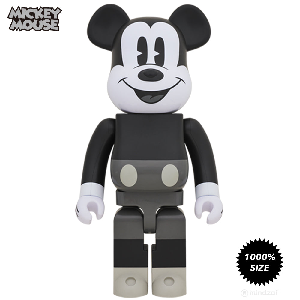 Disney Black & White Mickey Mouse 1000% Bearbrick by Medicom Toy