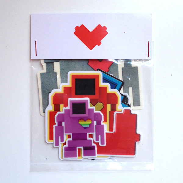 Lovebot Small Sticker MulitPack - Mindzai 