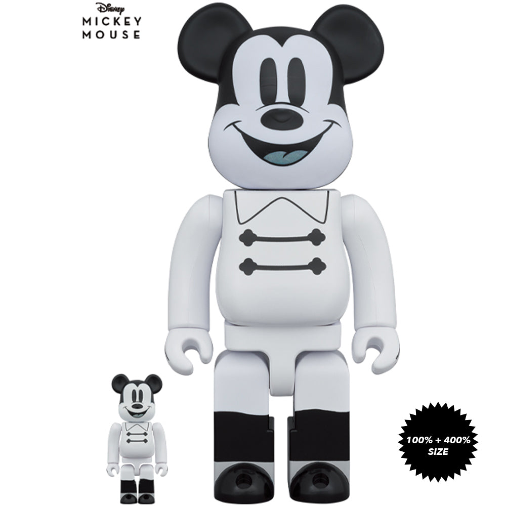 Night Time Mickey 100% + 400% Bearbrick Set by Medicom Toy