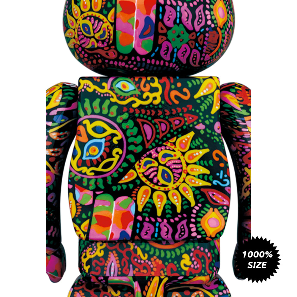 Psychedelic Paisley Amplifier 1000% Bearbrick by Medicom Toy