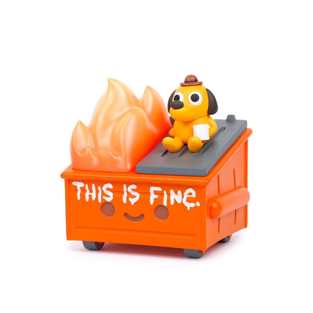 Dumpster Fire "This Is Fine" Vinyl Figure by 100% Soft