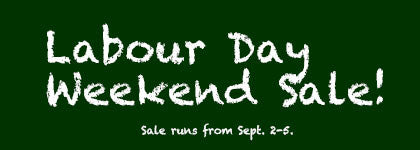 Labour Day Long Weekend Sale