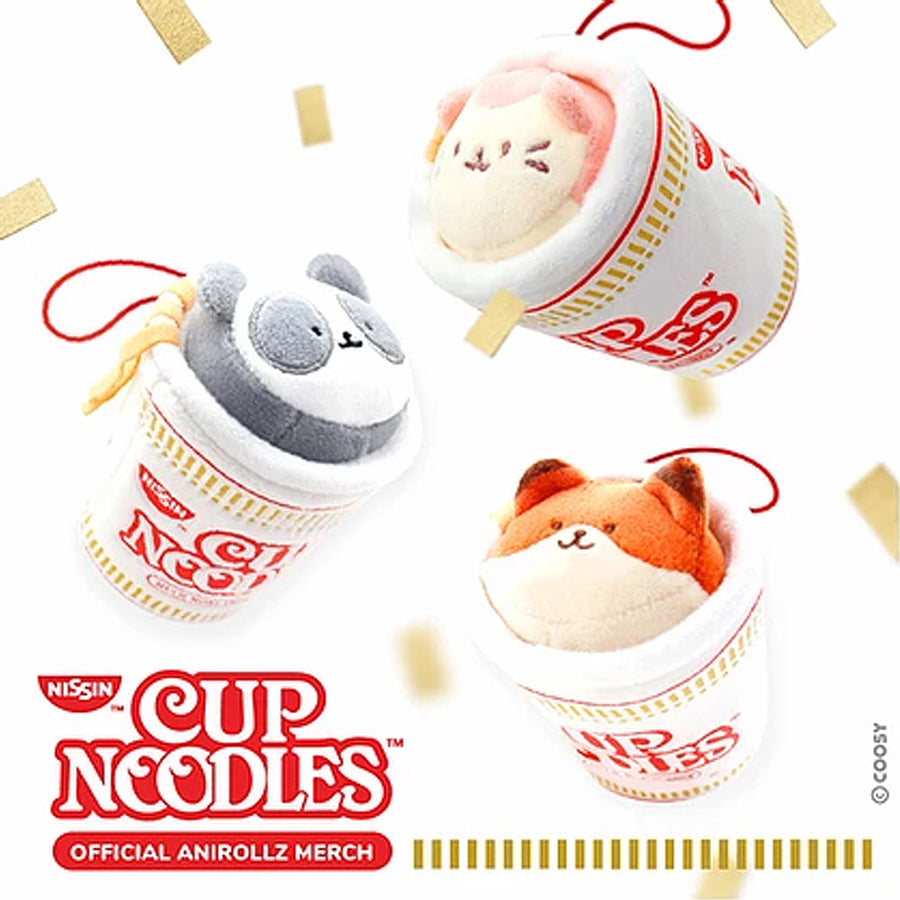 Anirollz Cup Noodles Foxiroll Plush Keychain (Mini)