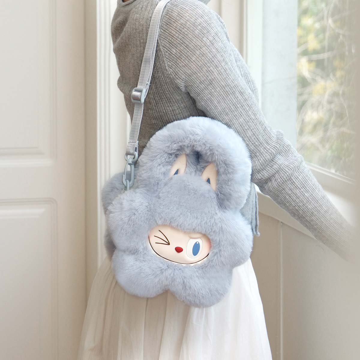 The Monsters Classic Series Plush Flower Bag (Blue) by POP MART