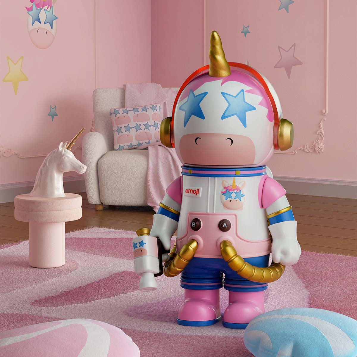 Mega Space Molly 100% × emoji Series by POP MART - Mindzai