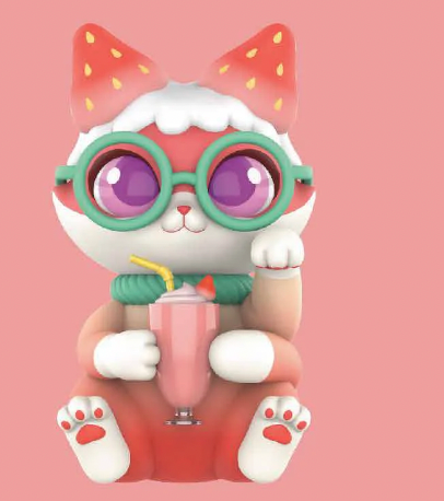 Strawberry Milkshake - Cassy Cat Drinks Series by Toy City