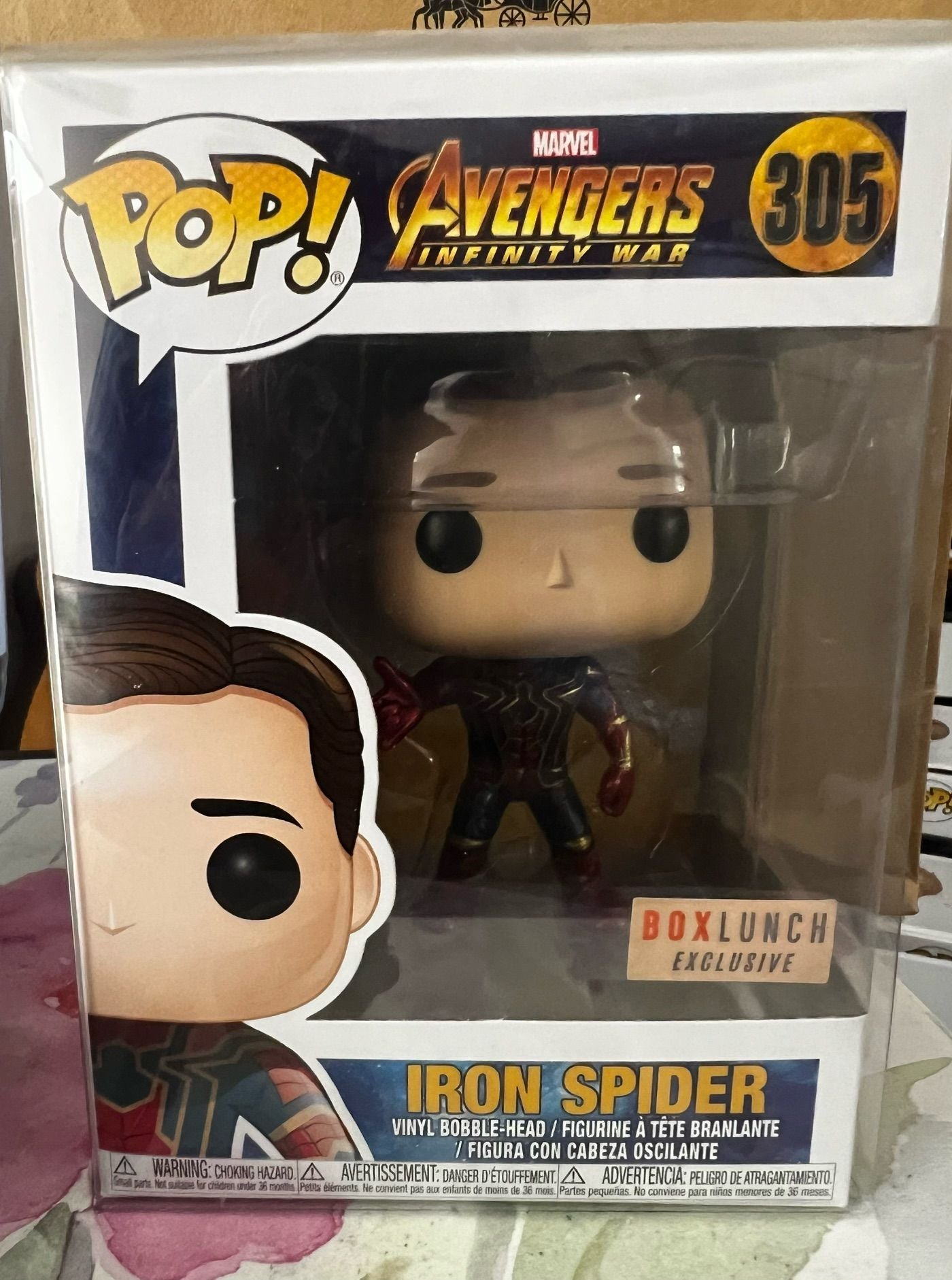 Iron spider funko pop infinity war sales