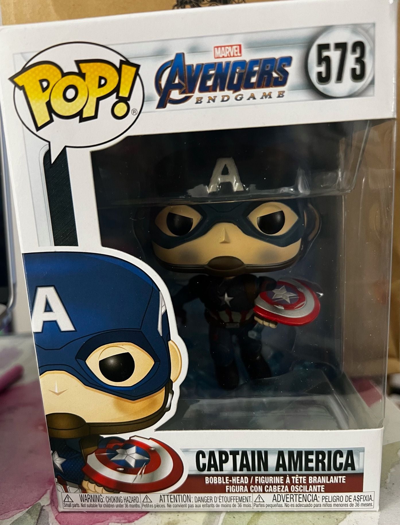 #573 Captain America with Shield and Mjolnir - Marvel Avengers Endgame - Funko Pop - 1