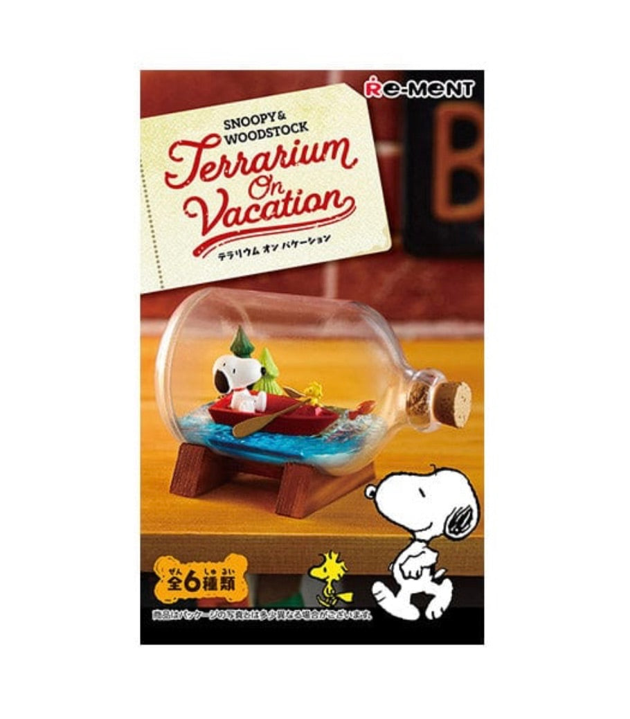 Re-ment Snoopy and Woodstock Terrarium on Vacation Single Blind Box - 1
