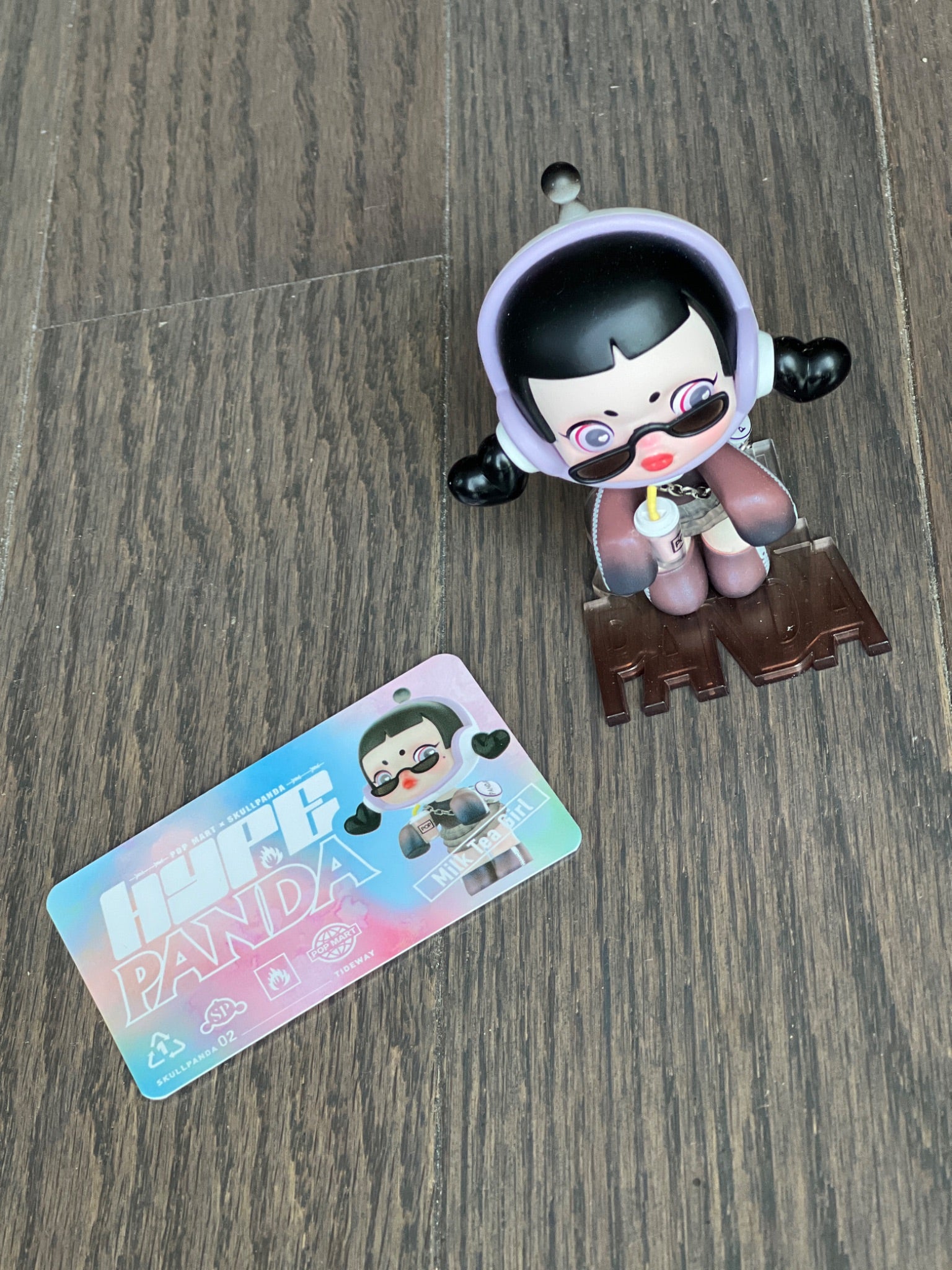 POP MART x SKULLPANDA Hype Panda Milk Tea Girl Mini Figure