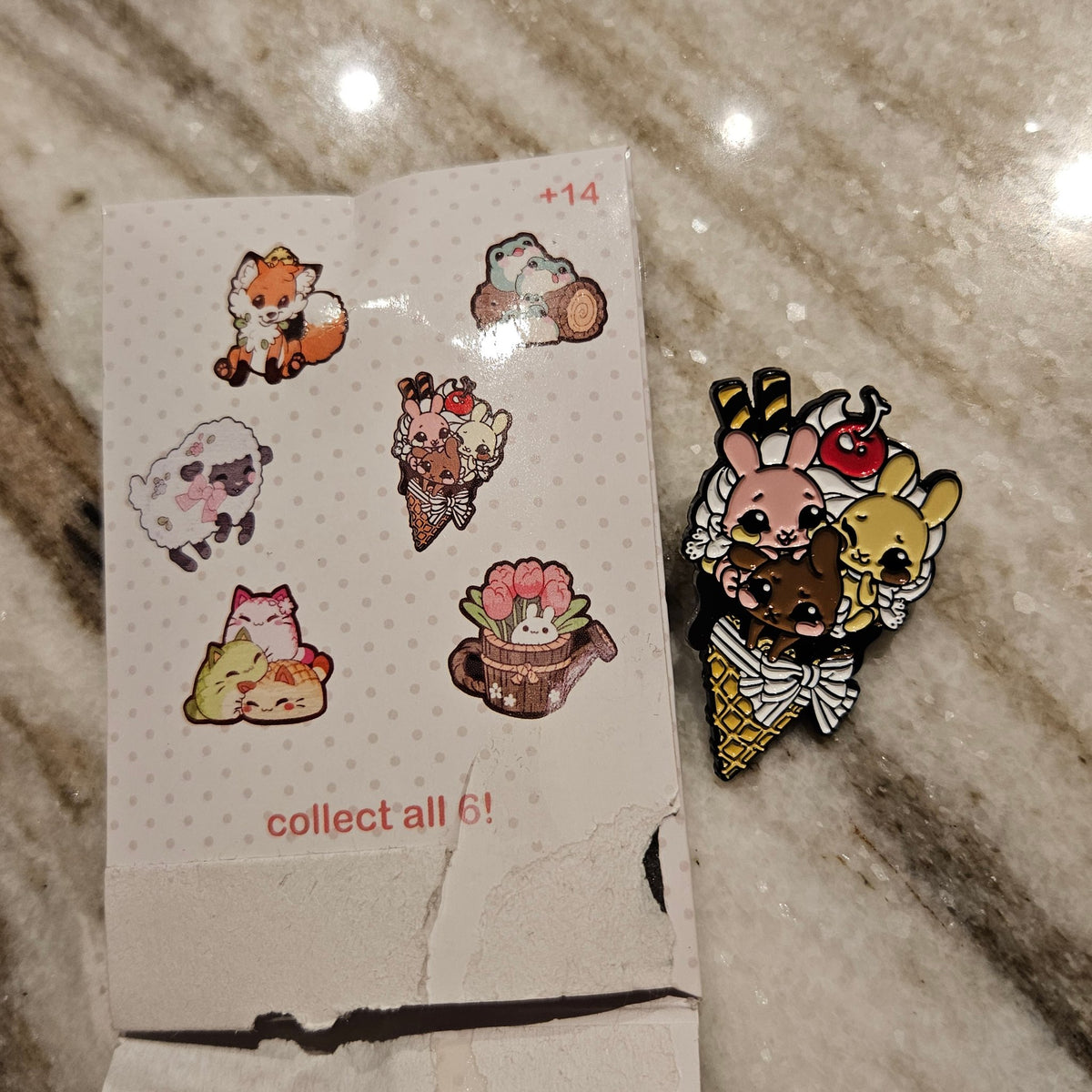 Bunny Ice Cream - Kawaii Animal Friends Blind Box Enamel Pin By Sugar Bunny Shop - 2