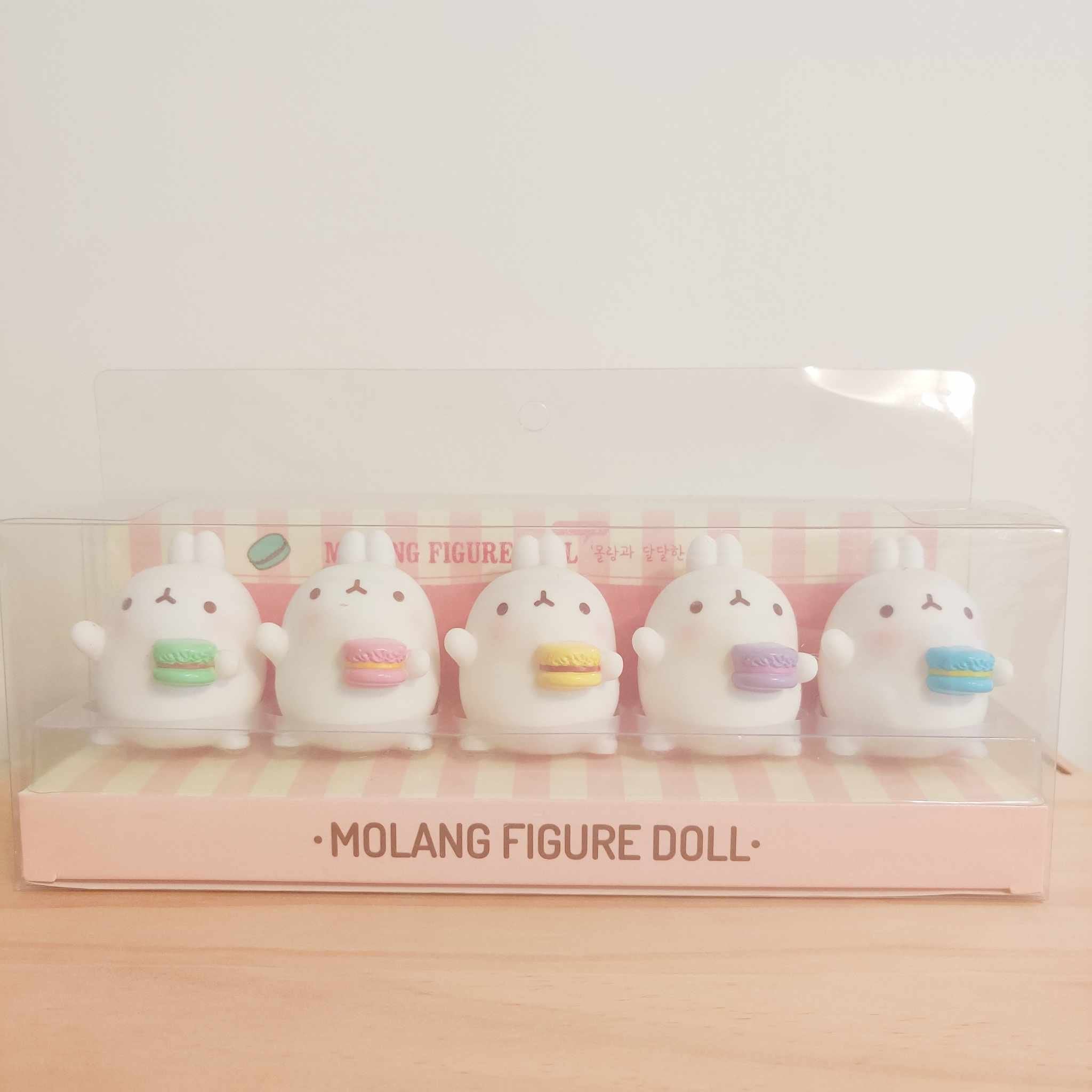 Molang Sweet Macaron Figure Doll Set 5 Pcs Mindzai Toy Shop