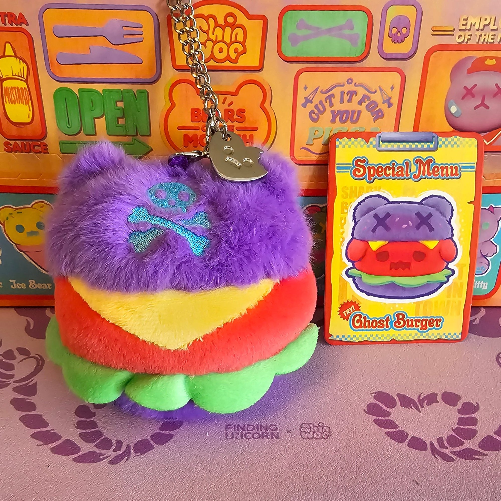 Ghost Burger - Strange Ghost Diner Plush Keychain - [F.UN] Shinwoo - 1