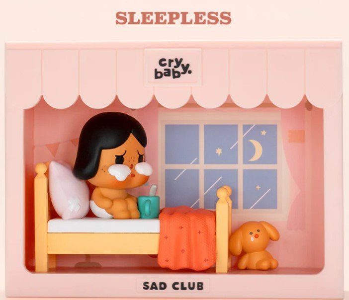 Sleepless - Cry Baby Sad Club Series Scene Set by Pop Mart - 1