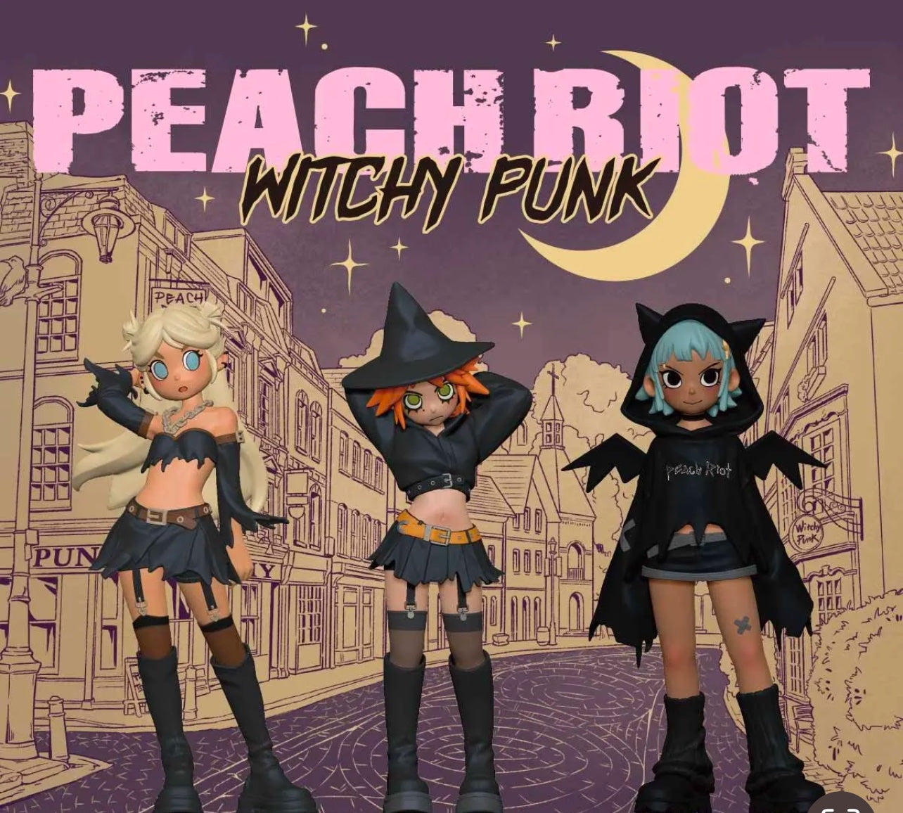 Peach Riot Witchy Punk Figures Halloween - Popmart  - 1