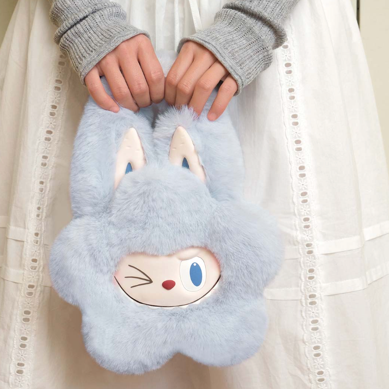 ☆POPMART☆LABUBU CLASSIC BAG SERIES PLUSH FLOWER BAG BLUE BLUE - LABUBU THE MONSTERS Classic Series-Plush Flower Bag