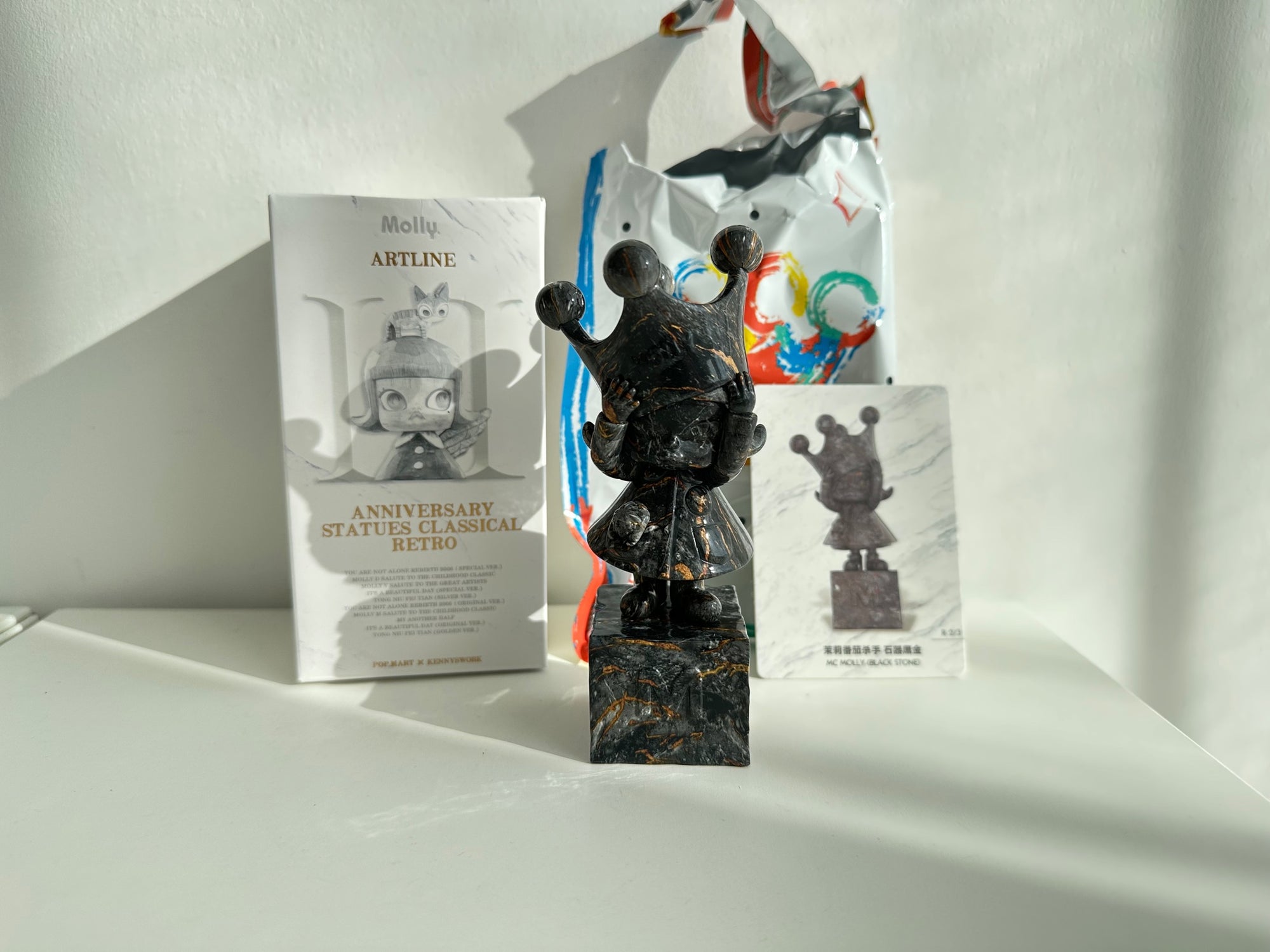 MC MOLLY (BLACK STONE) (Secret 2)- MOLLY Anniversary Statues Classical Retro 2 Series Figures by POP MART - 3