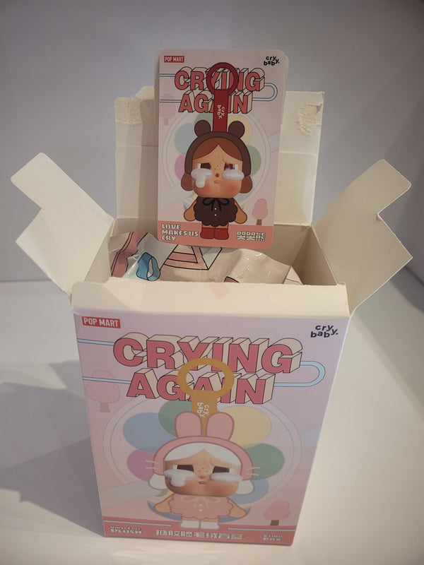 POPMART☆CRYING AGAIN SERIES PLUSH KEYRING LOVE MAKES US CRY Crybaby Crying Again Series Vinyl Face Plush Love Makes Us