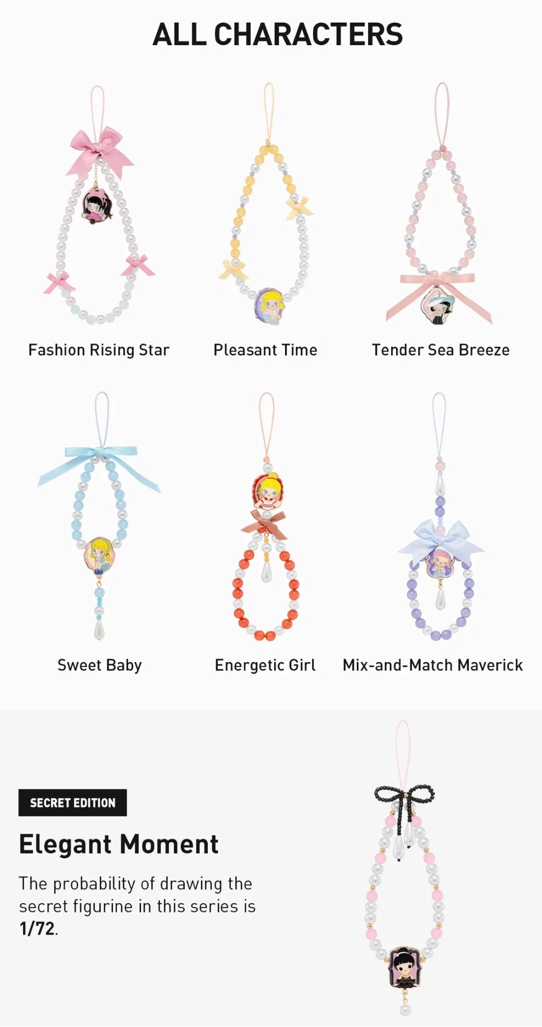 キーホルダー・アクリルキーホルダー popmart MOLLY phonecharm blindbox secret POPMART Molly Daily Look Phone Charm Blind Box - Mindzai Toy