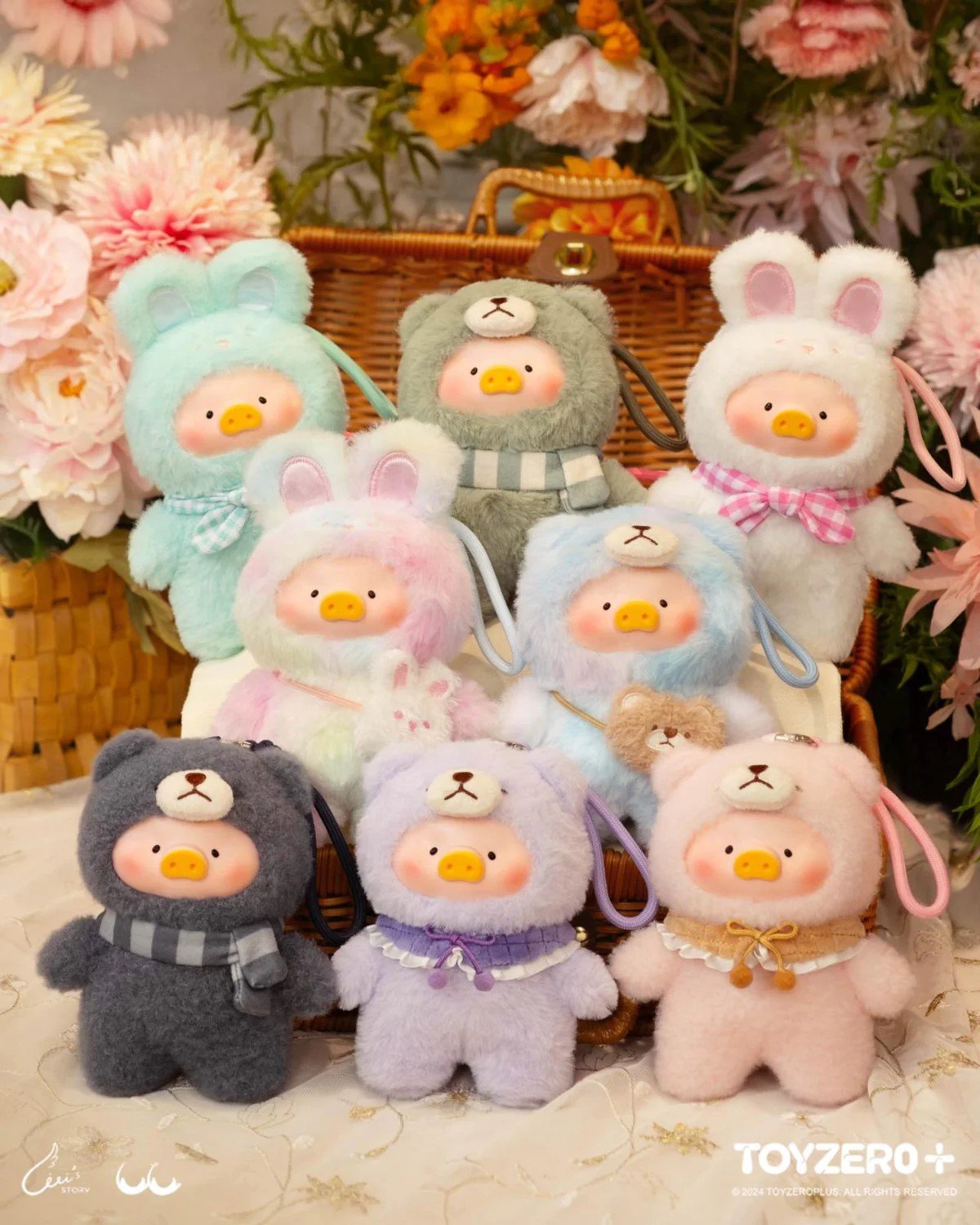 Sunshine Teddy - LuLu the Piggy – Joyful Time Series PVC Plush Keychain  - 3