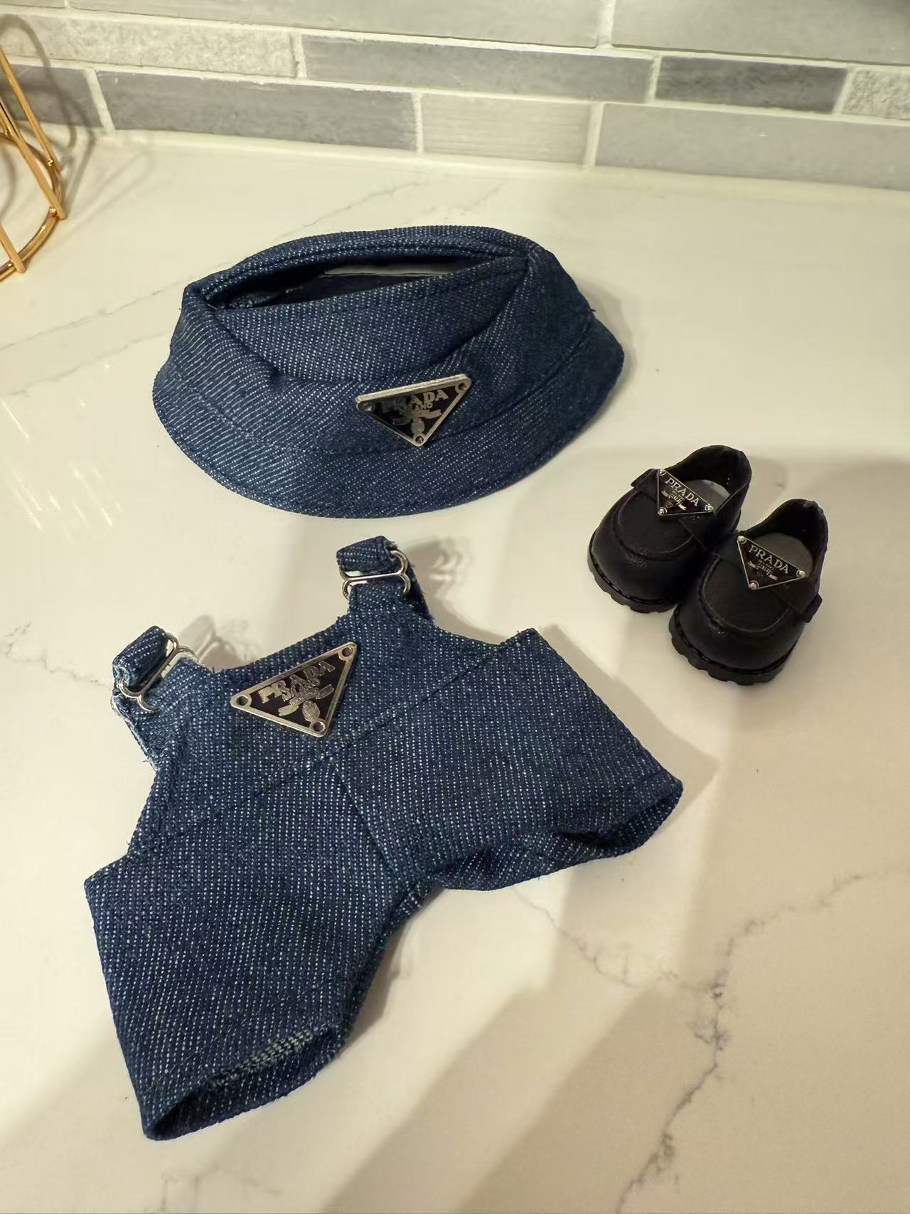 PD Jean Suspender Outfit  - Labubu Clothes for Exciting Macaron  - 1