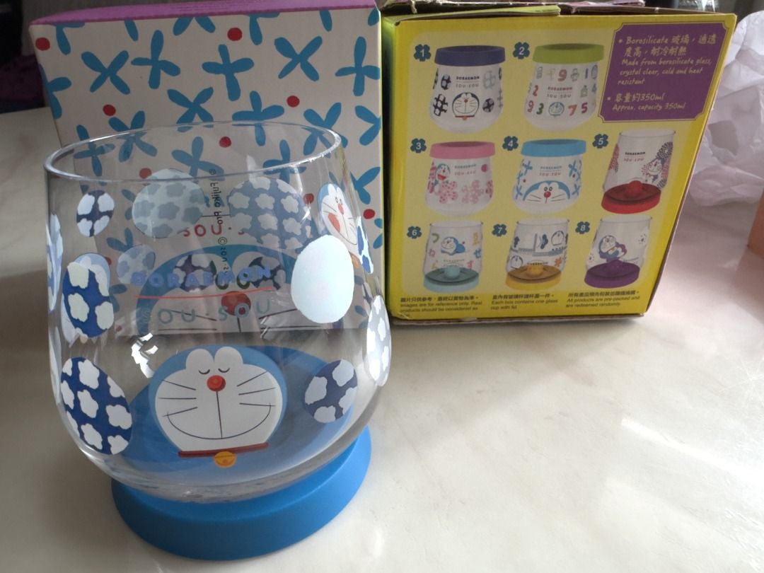 Glass Mug Navy Blue - SOU GOOD - DORAEMON - 1