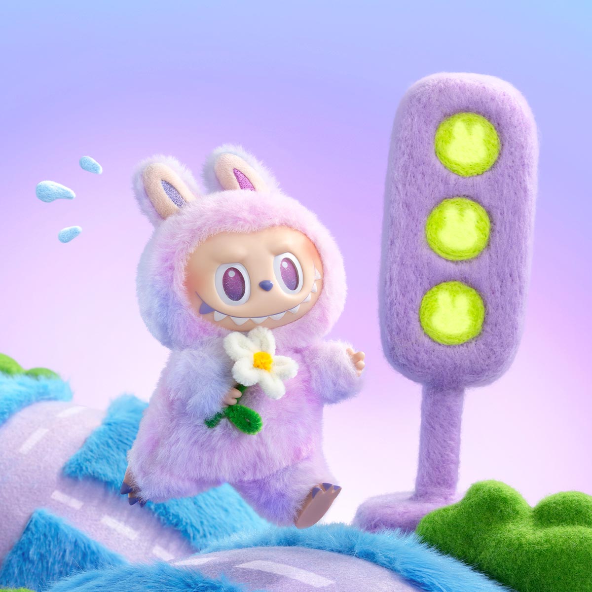 Luck Labubu (Purple) - The Monsters Big Into Energy Vinyl Plush Pendant - Pop Mart