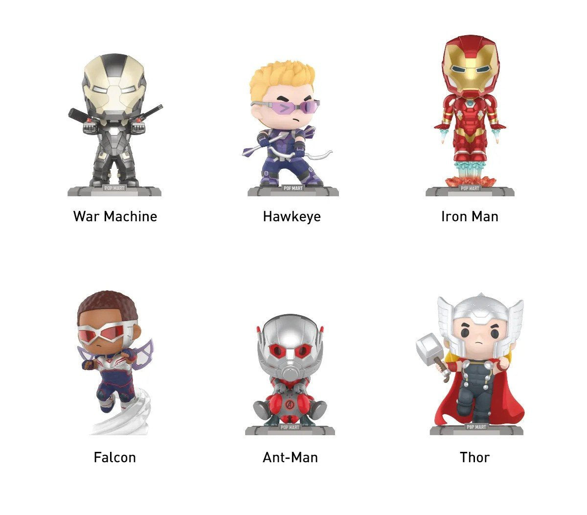ポップマートMarver The Avengers Seriesアソートボックス POP MART MARVEL Avengers Series Figure [Assorted Box 12