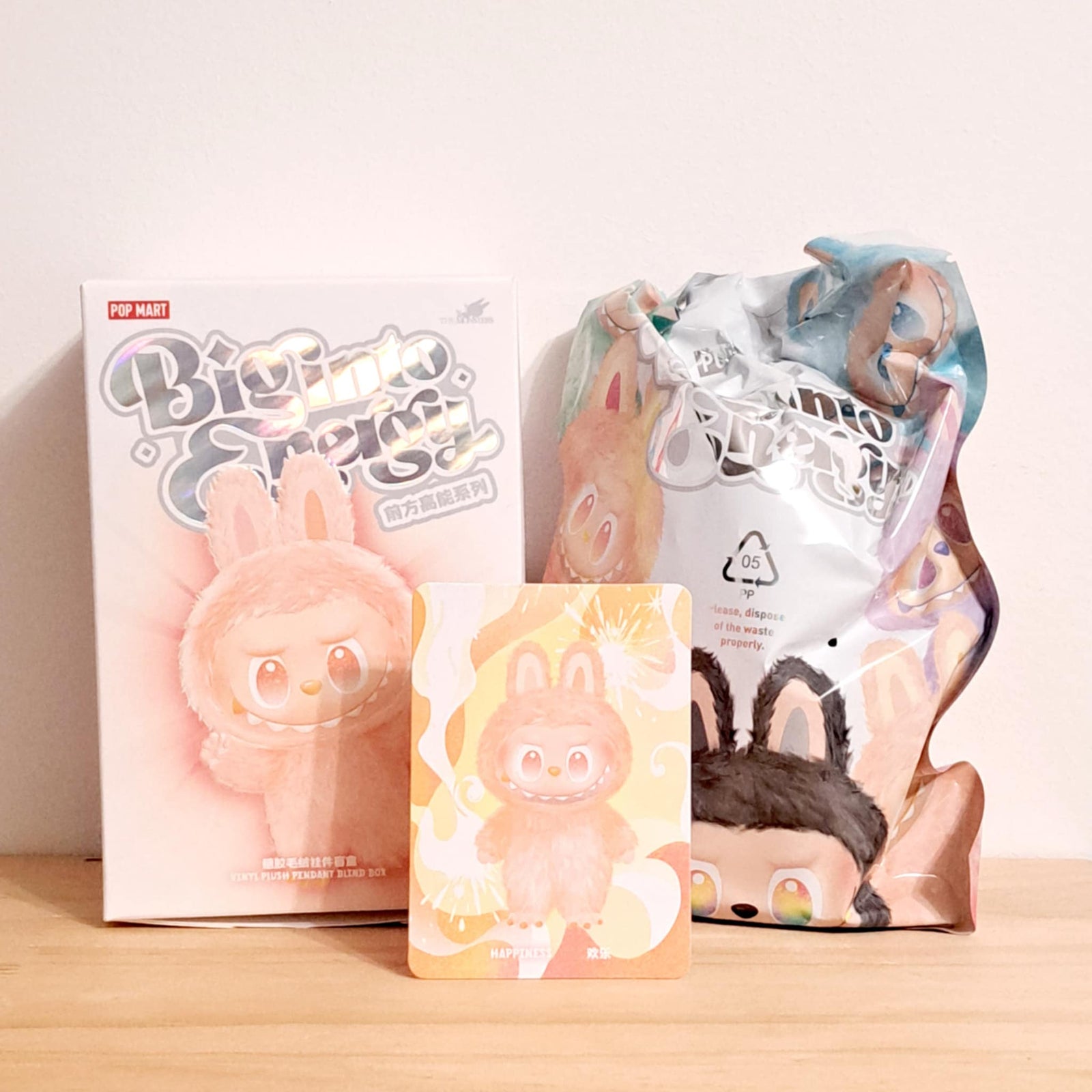 Happiness Labubu (Peach) - The Monsters Big Into Energy