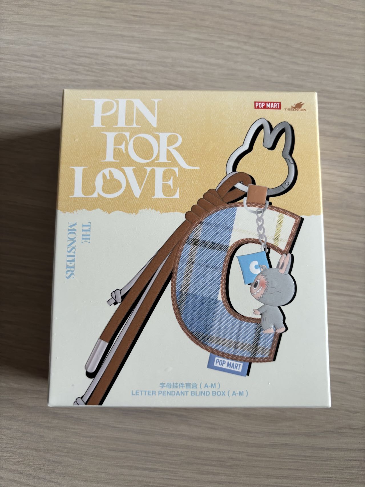 C - Labubu THE MONSTERS Pin for Love Series- Letter Pendant