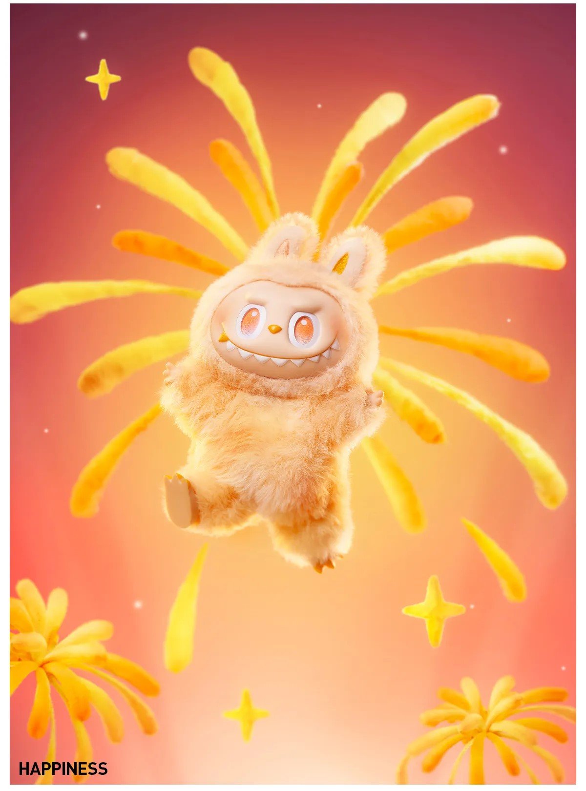 Happiness - THE MONSTERS Big into Energy Series-Vinyl Plush Labubu Pendant by POP MART