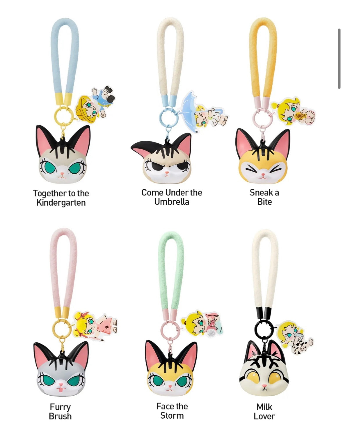Baby Molly and Baby Tabby Series - Pinch Pendant Blind box