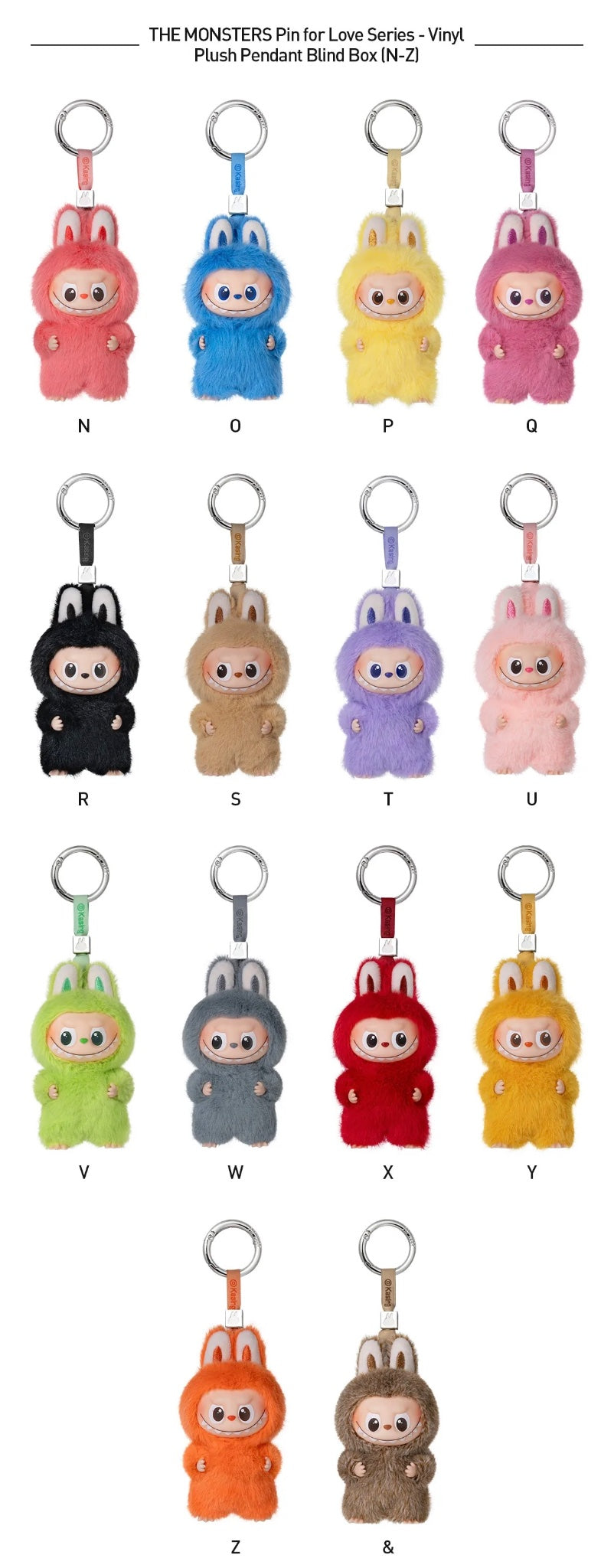 THE MONSTERS Labubu Pin for Love Series-Vinyl Plush Pendant