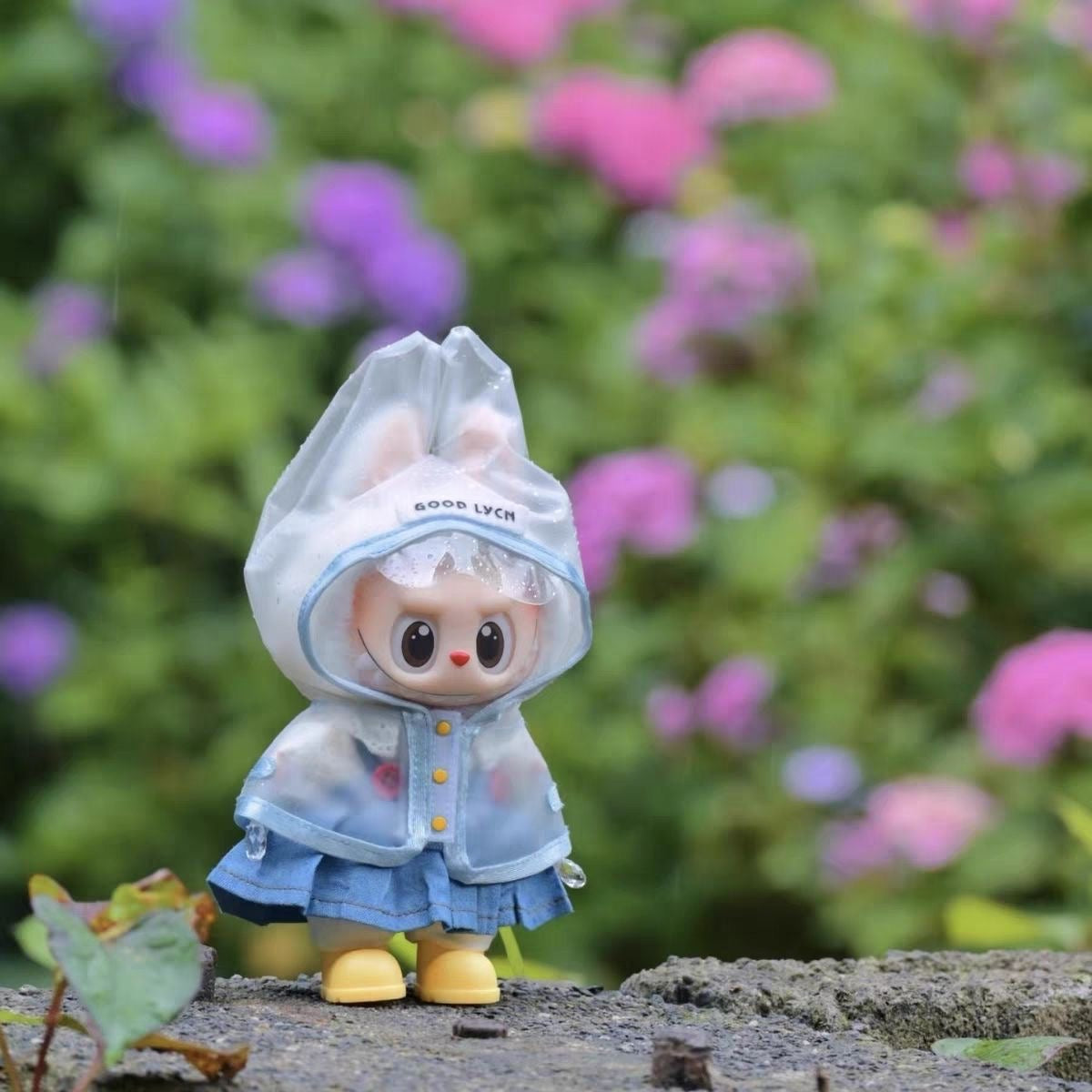 Labubu Raincoat with YELLOW Rain Boots - Mindzai Toy Shop