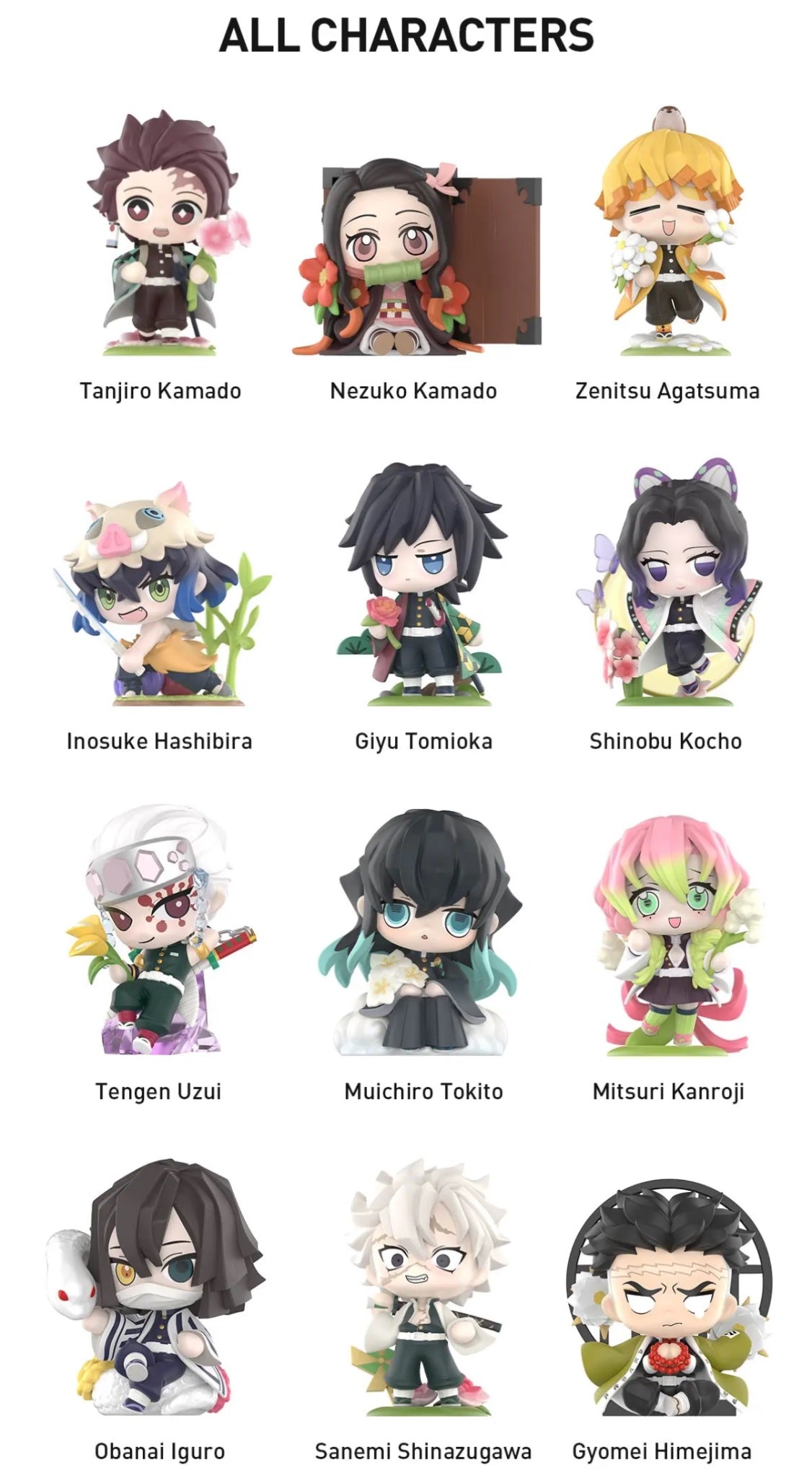 Demon Slayer Flower Series Figures Single Blind Box by POP MART