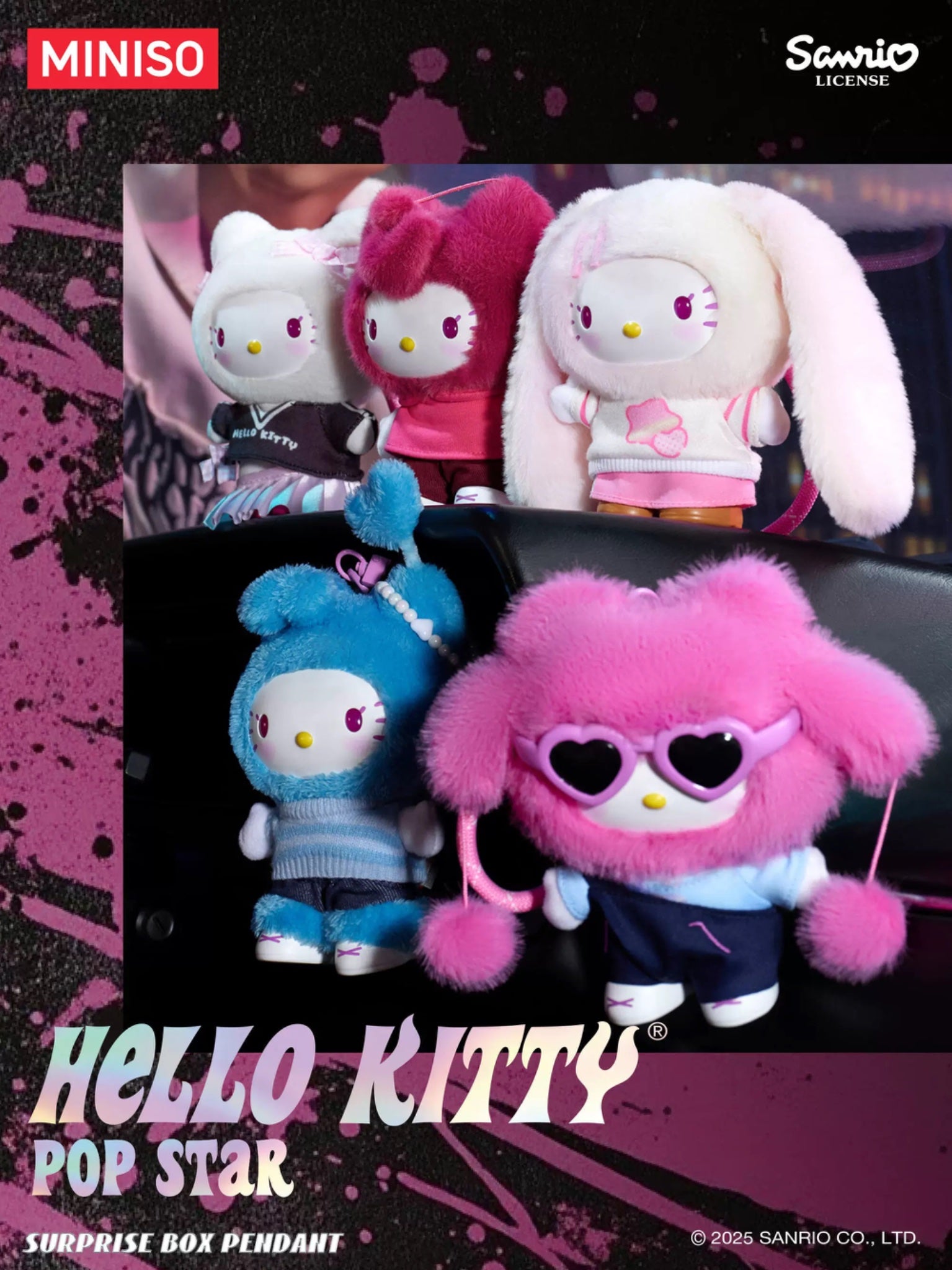 miniso キティ サンリオ Pop Star Vinyl Plush Miniso x Sanrio Pop Star Hello Kitty Vinyl Plush Blind Box