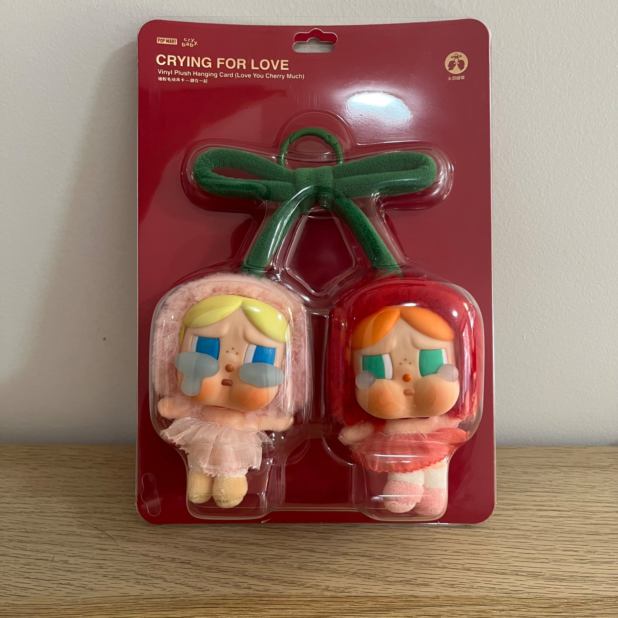 POP MART CRYBABY Crying For Love Plush Pendant Love You Cherry Much ポップマート　クライング　フォー　プラッシュペンダント　チェリーマッチ 2025SS 正規品 新古品【中古】 Crybaby Crying for Love Plush Pendant- Love you Cherry Much