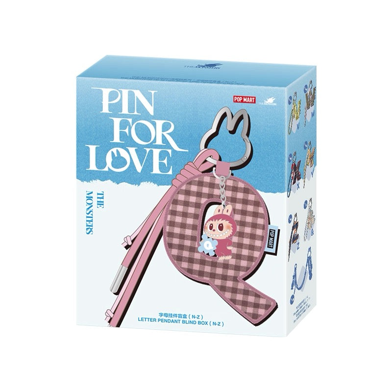 The Monsters Labubu Pin for Love Series Letter Pendant N-Z