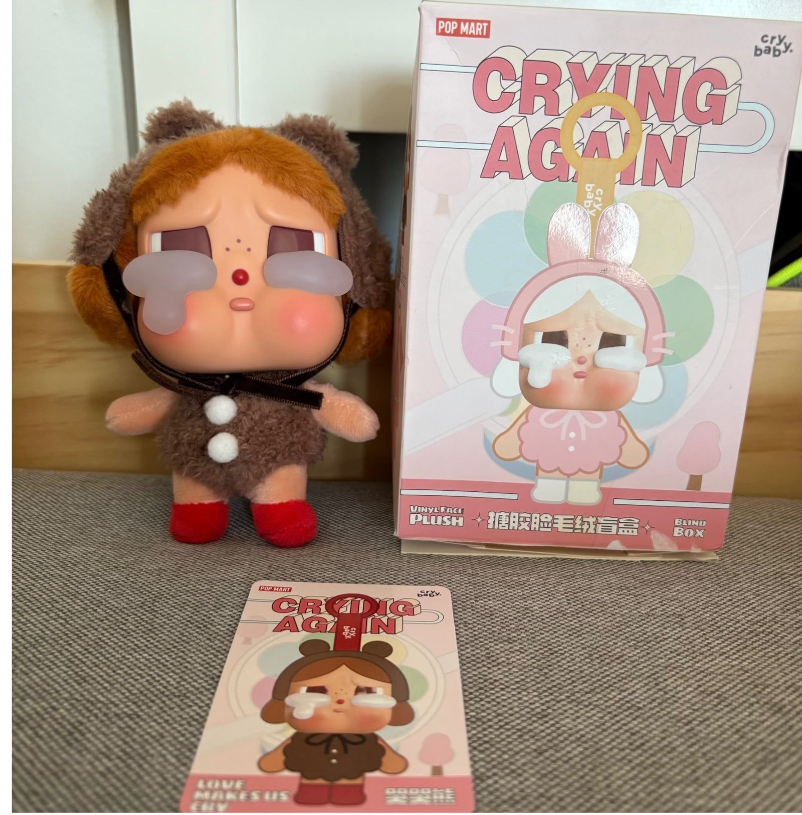 Love Makes Us Cry - Crybaby Crying Again Plush Vinyl Pendant by Popmart
