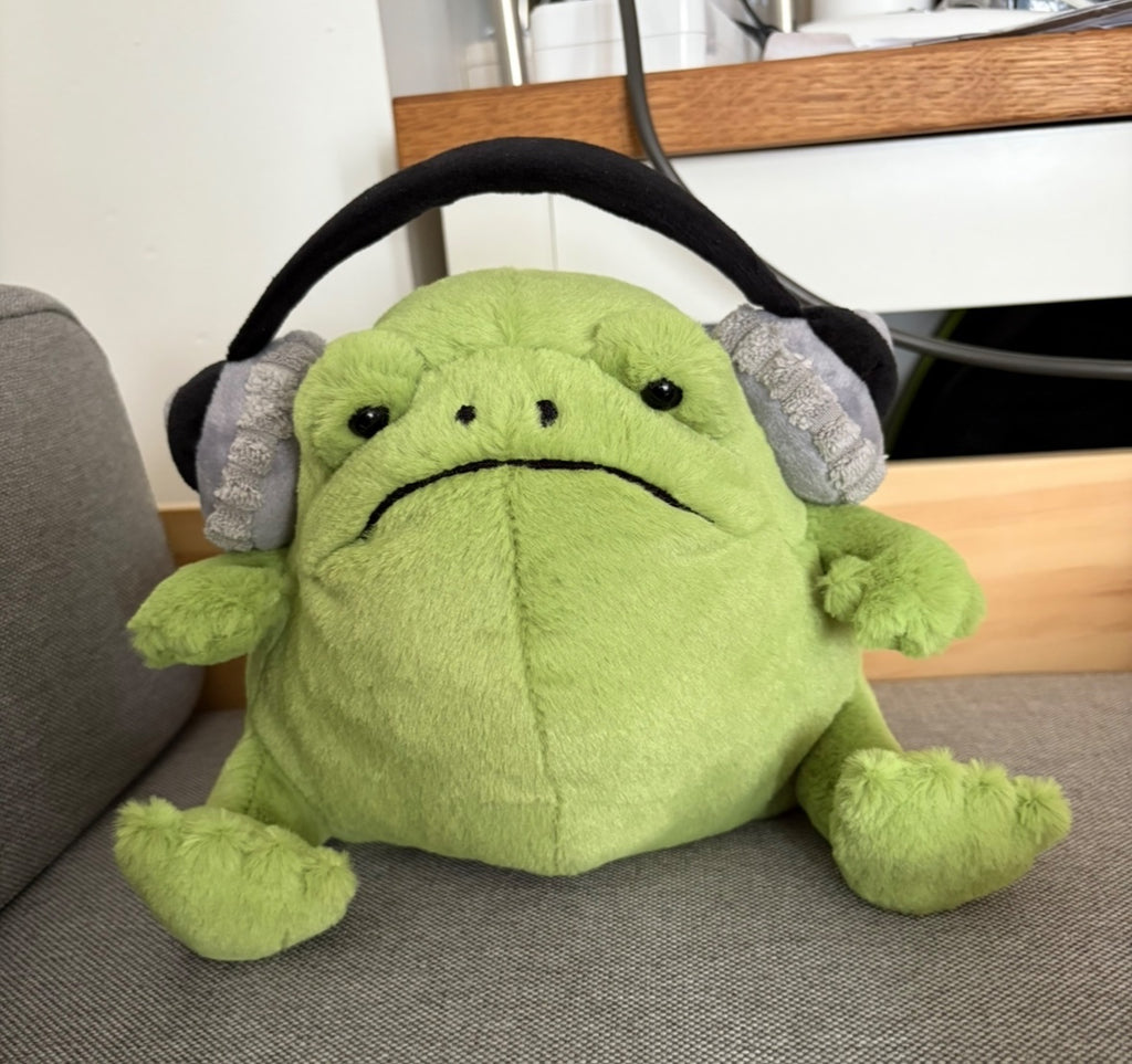 ぬいぐるみ  Ricky Rain Frog with Headphones Ricky Rain Frog Headphones - Official Jellycat