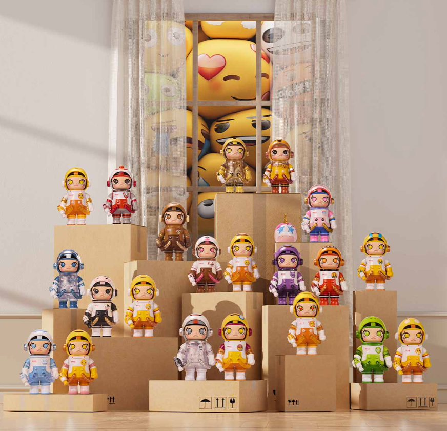 MEGA SPACE MOLLY 100% × emoji™ Series Blind Box by POP MART