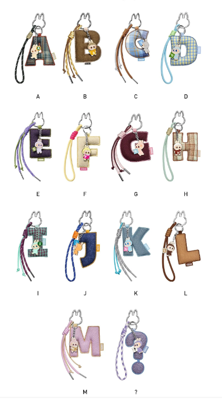 THE MONSTERS Labubu Pin for Love Series- Letter Pendant