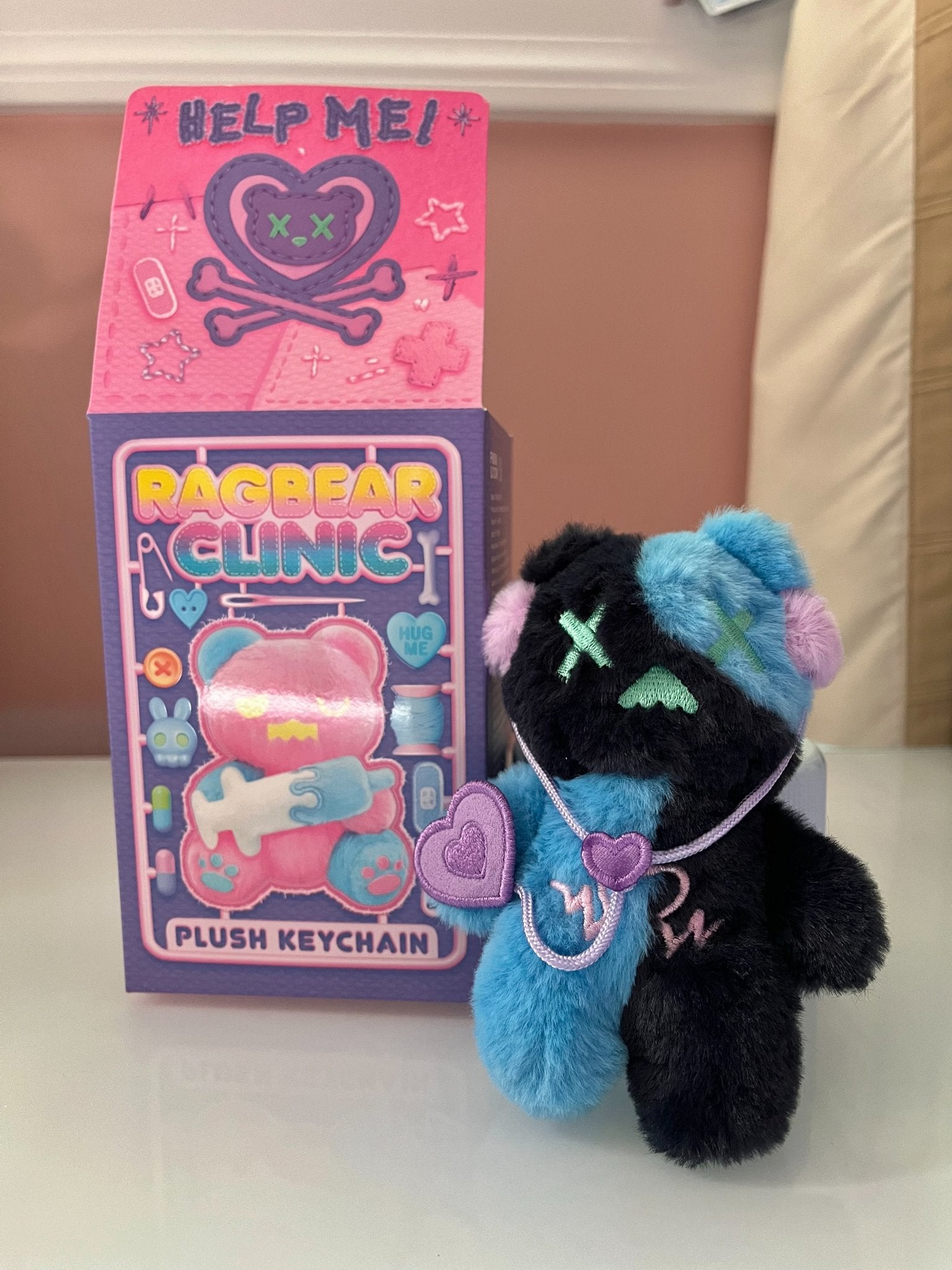 ミキミニ₍ᐢ⑅•ᴗ•⑅ᐢ₎♡ Dr. Ghost Bear Shinwoo - Ragbear Clinic Plush Keychain