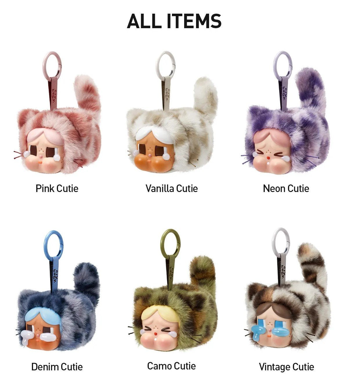 キーホルダー・キーリング WILD BUT CUTIE SERIES VINYL PLUSH PENDANT DENIM CUTIE Crybaby Wild but Cutie Vinyl Plush Pendant Series Denim